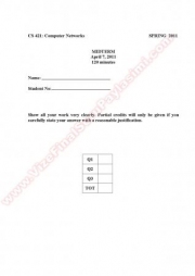 Computer Networks Midterm Questions - Spring 2011