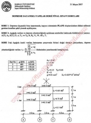 Depreme Dayanıklı Yapılar Final Soruları-2007