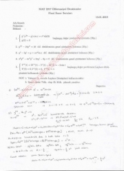 Diferansiyel Denklemler Final Soru ve Cevapları-2015