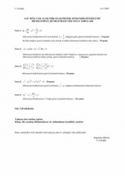 Diferansiyel Denklemler Vize Soruları