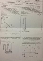 Dinamik Dersi Bütünleme Soruları - KTÜ