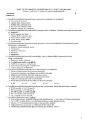 Doku Ve Gen Biyokimyası Vize Soruları - A Grubu