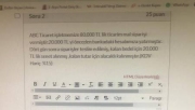 Dönem sonu muhasebe sınav final sorusu