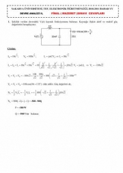 Elektrik devreleri 2 Final Soruları