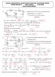 Elektrik devreleri 2 Final Soruları
