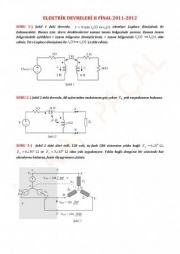 Elektrik Devreleri-2 Final Soruları Ve Cevapları-(2011-2012)