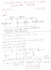 Elektrik devreleri 2 kısa sınav Soruları