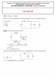 Elektrik devreleri 2 Kısa Sınav Soruları