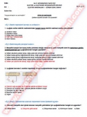 Elektrik Makinaları-1 Final Soruları Ve Cevapları-2010