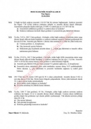 Elektrik Makinaları -2 Vize Soruları -2014