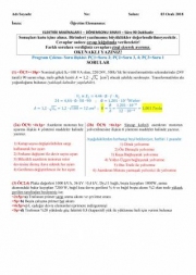 Elektrik Makineleri Final Soruları ve Çözümleri