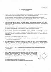 Elektrik Ve Manyetizma 2. Vize Soruları Ve Cevapları -2014