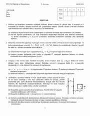 Elektrik ve Manyetizma 2. Vize Soruları ve Cevapları