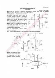 Elektroniğe Giriş Final Soruları - 2007