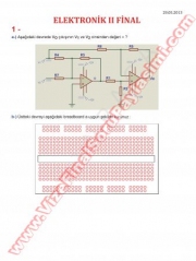 Elektronik-2 Final Soruları-2013