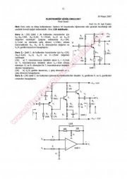 Elektronik Devreleri Final Soruları
