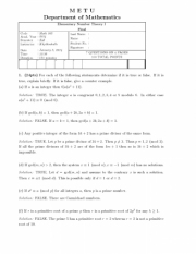 Elementary Number Theory 1 Final Questions
