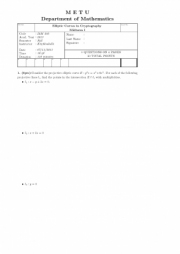 Elliptic Curves in Cryptography First Midterm Exam Questions