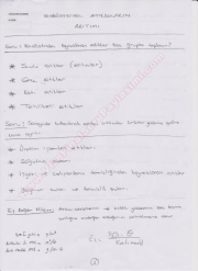 Endüstriyel Atık Suların Arıtımı Çözümlü Sorular