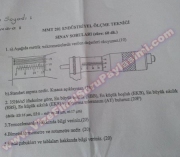 Endüstriyel Ölçme Sınav Soruları