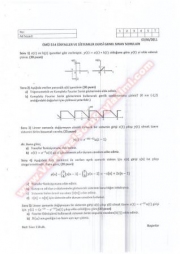 Fırat Üniversitesi Sinyaller ve Sistemler Dersi Final Soruları