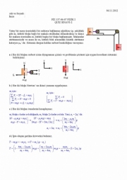 Fizik -1 Quiz Soruları ve Cevapları -2