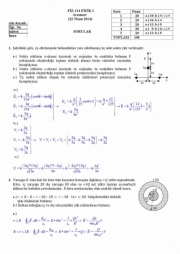 Fizik -1 Vize Soruları ve Cevapları -2014