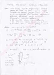 Fizik Kısa Sınav Soruları Ve Çözümleri
