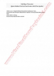 Fizik Laboratuvarı Final Soruları-2010