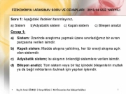 Fizikokimya -1 Vize Soruları ve Cevapları