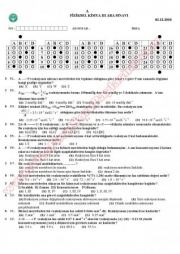 Fiziksel Kimya -3 Vize Soruları