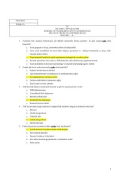 Fiziksel Tıp ve Rehabilitasyon Staj Bitirme Sınav Soruları - A Grubu