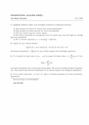 Fonksiyonel Analize Giriş 1 vize soruları 2009