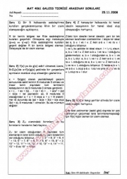 Galois Teorisi Vize Soruları - 2008
