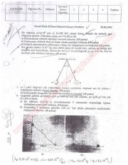 Genel Fizik 2 Mazeret Sınav Soruları 2011