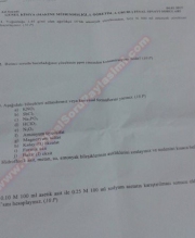 Genel Kimya -1 Final Soruları - 2015