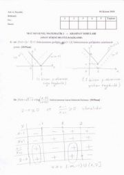 Genel Matematik -1 Vize Soruları-2018