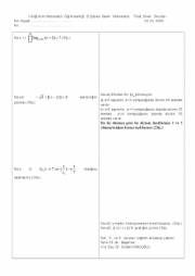 Genel Matematik Final Soruları