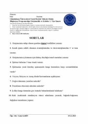 Girişimcilik ve Kobiler Dersi Vize Soruları 2013