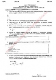 Görsel Programlama -1 Final Soruları ve Cevapları