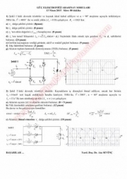 Güç Elektroniği Vize Soruları -2015