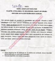 Hayalden Resim Sınav Soruları