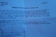 Hidroloji Dersi Final Soruları - 2012