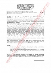 İdare Hukuku-2 Final Soruları-2011