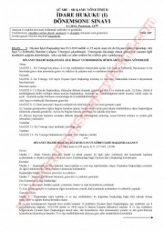 İdare Hukuku Final Soruları-2012