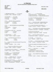 İngilizce-1 Final Soruları