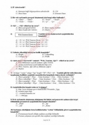 İnternet Programcılığı -1 Test Soruları