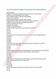 İş Hukuku Final Soruları-2013