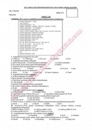 İşletim Sistemleri Dersi Final Soruları