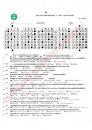 İşletim Sistemleri ve Uyg. Vize Soruları -2013